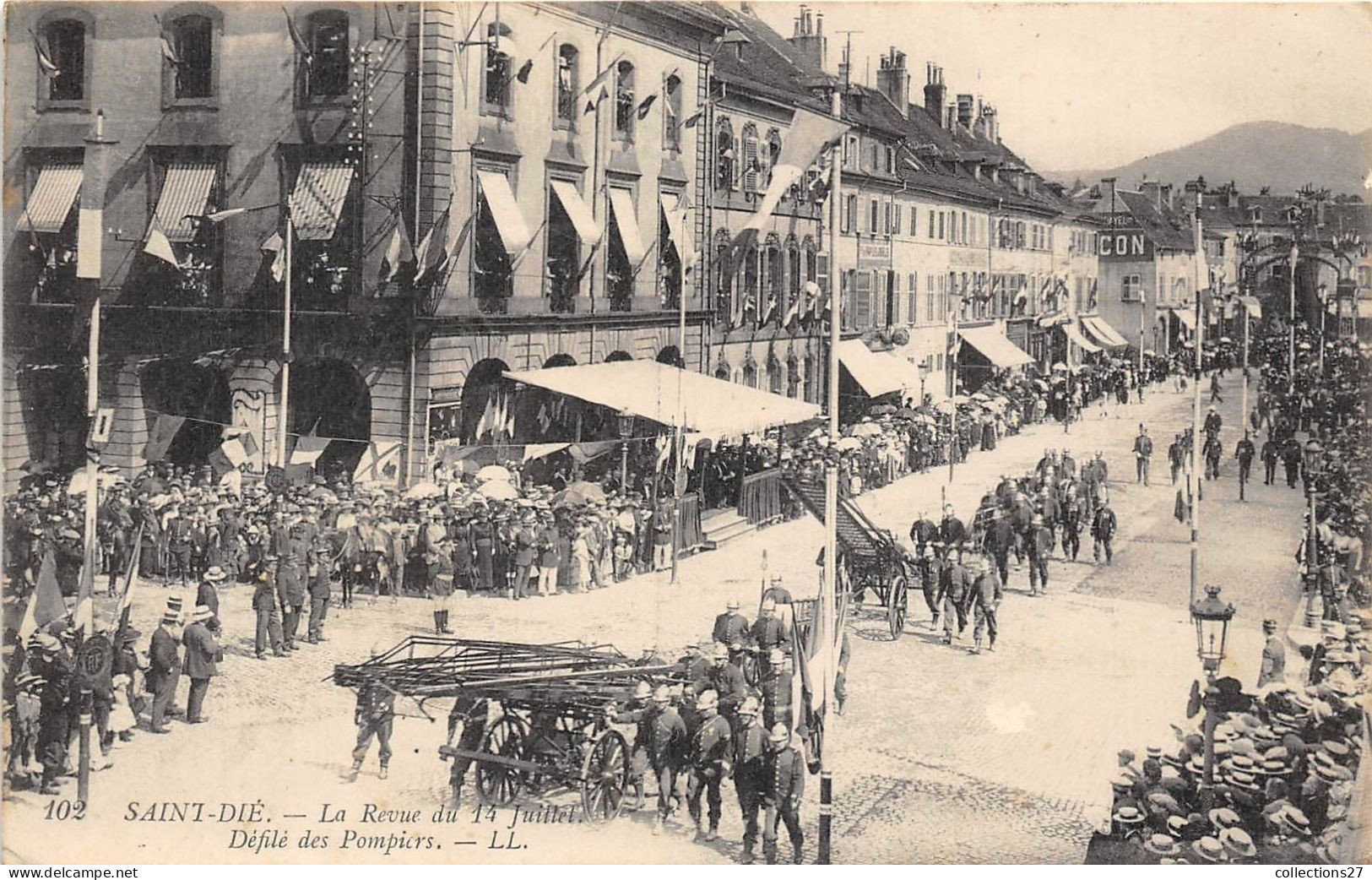 88-SAINT-DIE- LA REVUE DU 14 JUILLET DEFILE DES POMPIERS - Saint Die