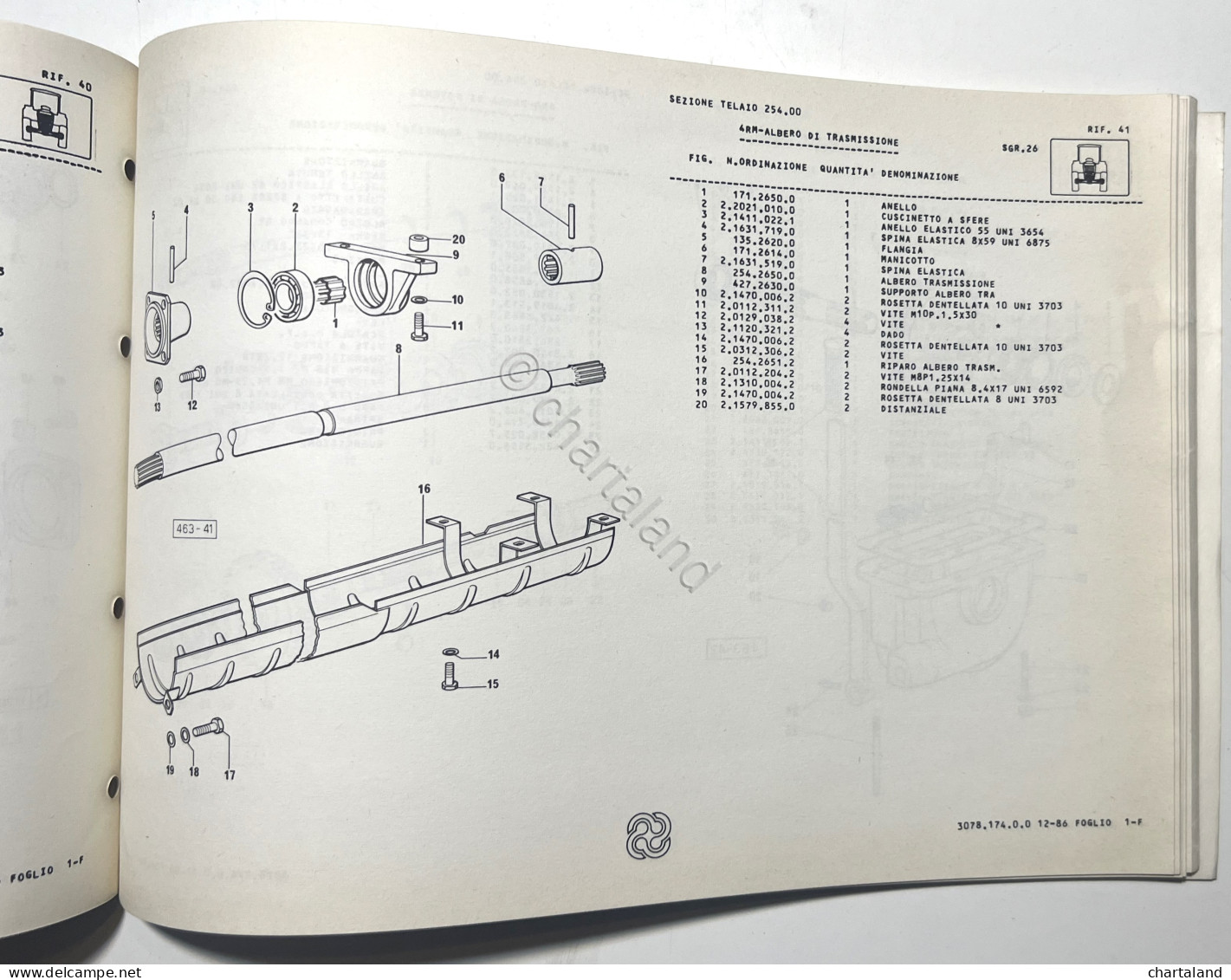 Catalogo Ricambi Originali Lamborghini Trattori - R 550 - 550 DT - Ed. 1986 - Other & Unclassified