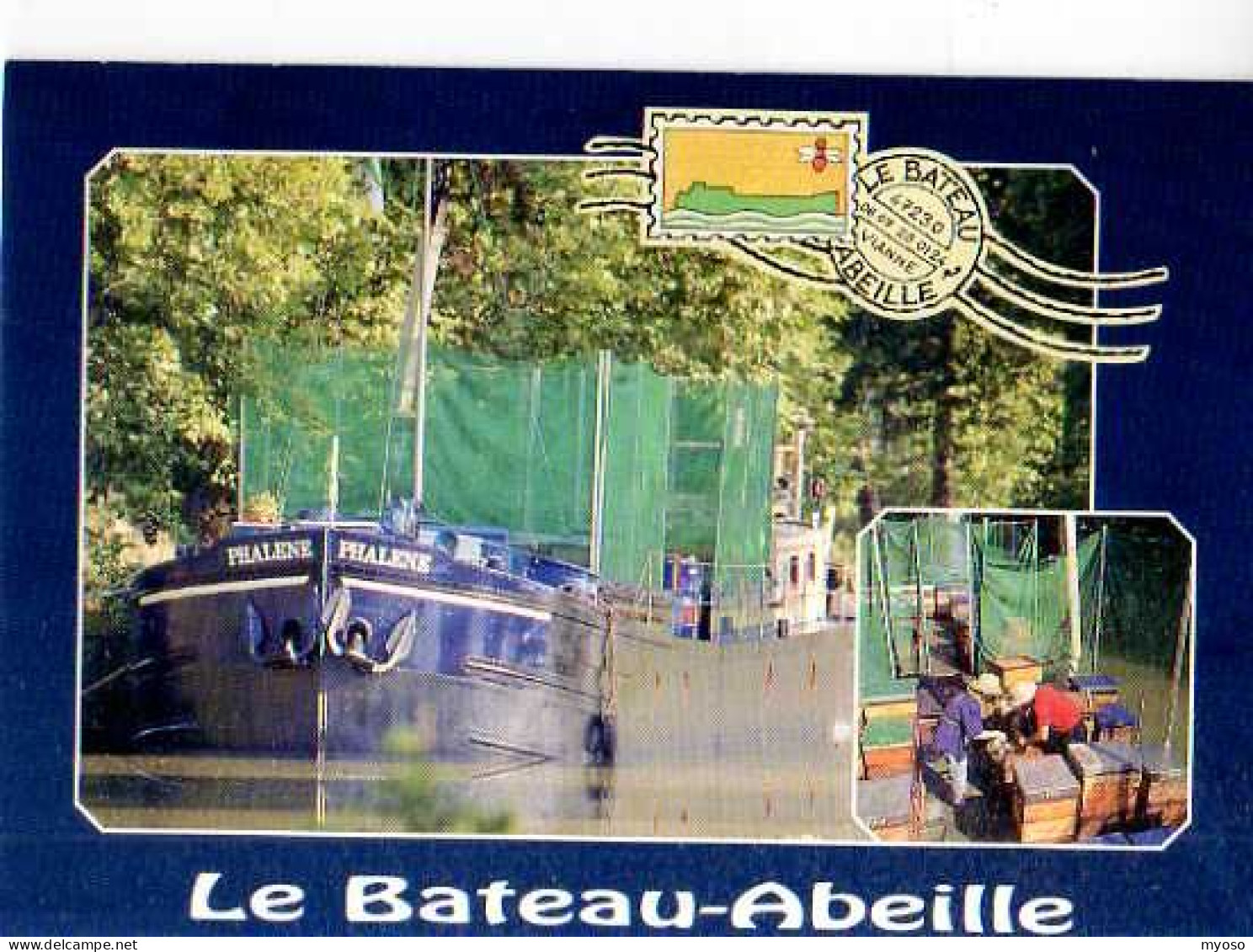 Bateau Rucher Bateau AbeilleTranshumance Des Abeilles A Bord De La Peniche Phalene Sur Le Canal Des 2 Mers - Other & Unclassified