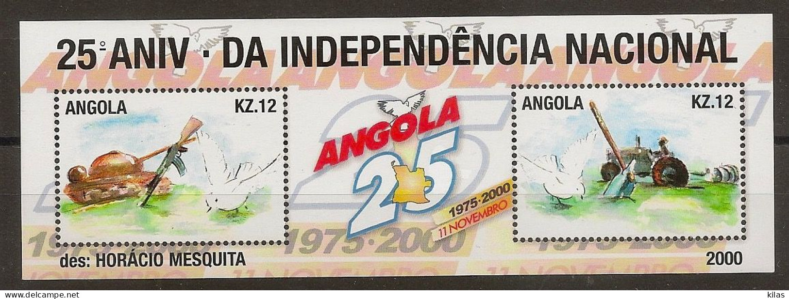 ANGOLA 2000 25th ANNIV. OF NATIONAL INDEPENDENCE MNH - Angola