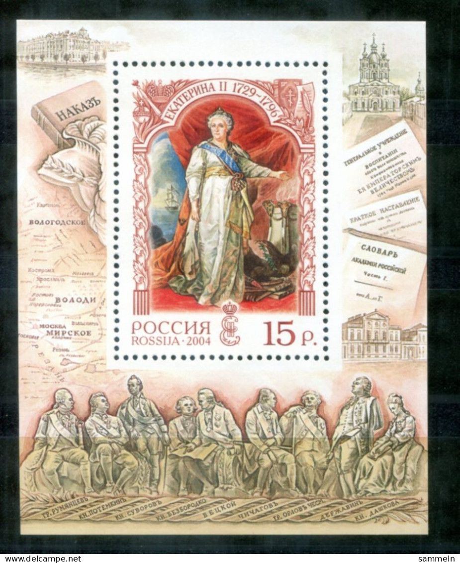 RUSSLAND Block 67, Bl.67 Mnh - Katharina Die Große, Katharina The Great, Katharina La Grande  - RUSSIA / RUSSIE - Blokken & Velletjes