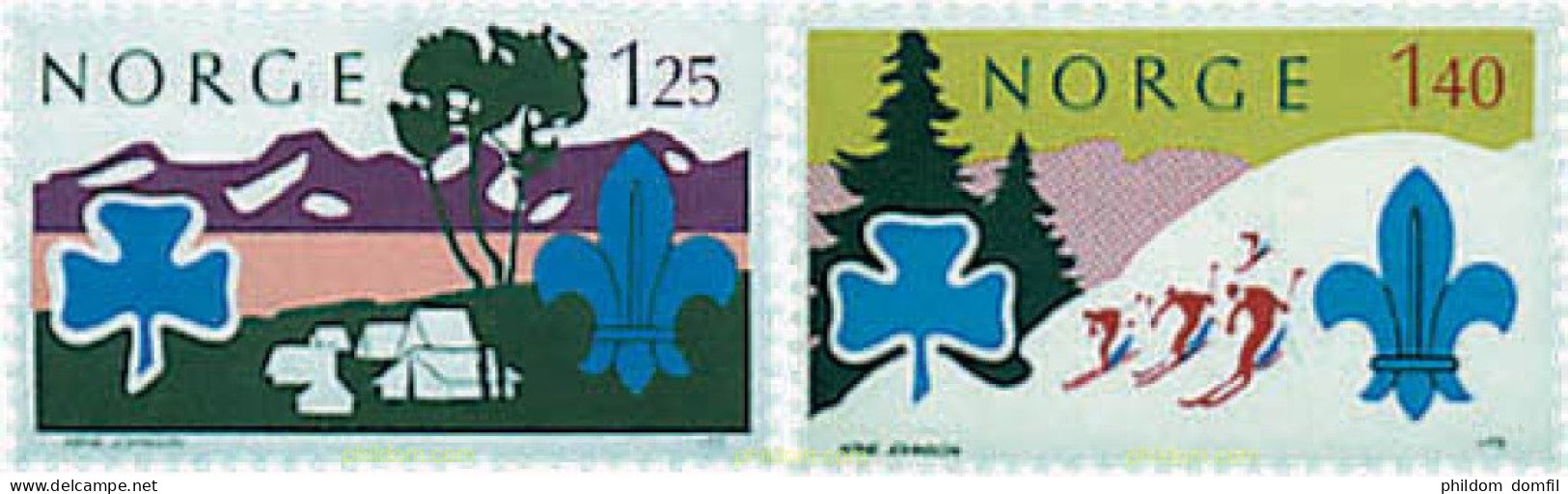 38630 MNH NORUEGA 1975 JAMBOREE MUNDIAL EN LILLEHAMMER - Neufs