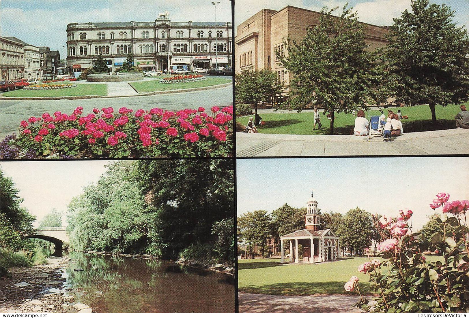 ROYAUME-UNI - Huddersfield - St George's Square - The Library - River Colne - Ravensknowle Park - Carte Postale - Autres & Non Classés