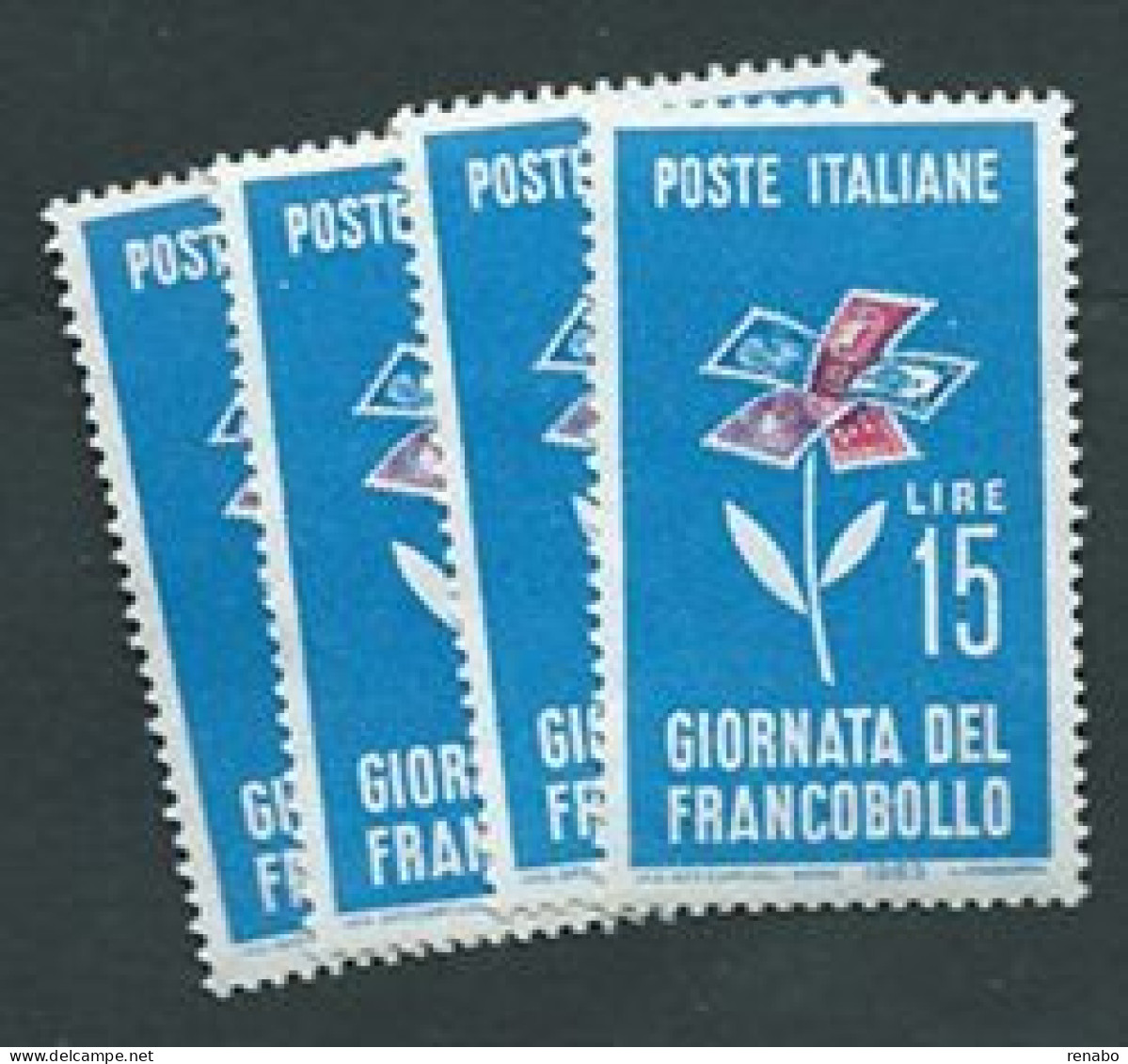 Italia 1963; Giornata Del Francobollo: 4 Francobolli. - 1961-70: Mint/hinged