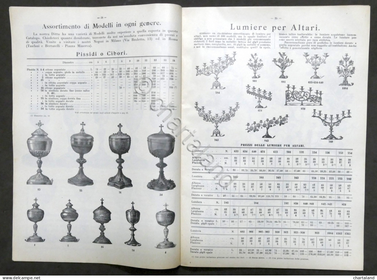 Catalogo Fratelli Bertarelli - Forniture Chiese E Articoli Religiosi - 1935 - Andere & Zonder Classificatie
