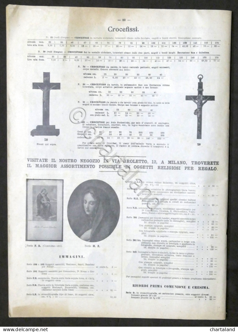 Catalogo Fratelli Bertarelli - Forniture Chiese E Articoli Religiosi - 1935 - Autres & Non Classés