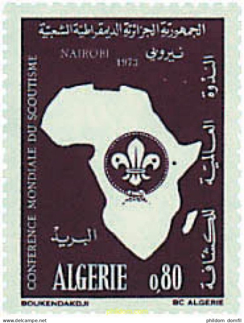 38507 MNH ARGELIA 1973 1 JAMBOREE MUNDIAL EN AFRICA - Algerije (1962-...)
