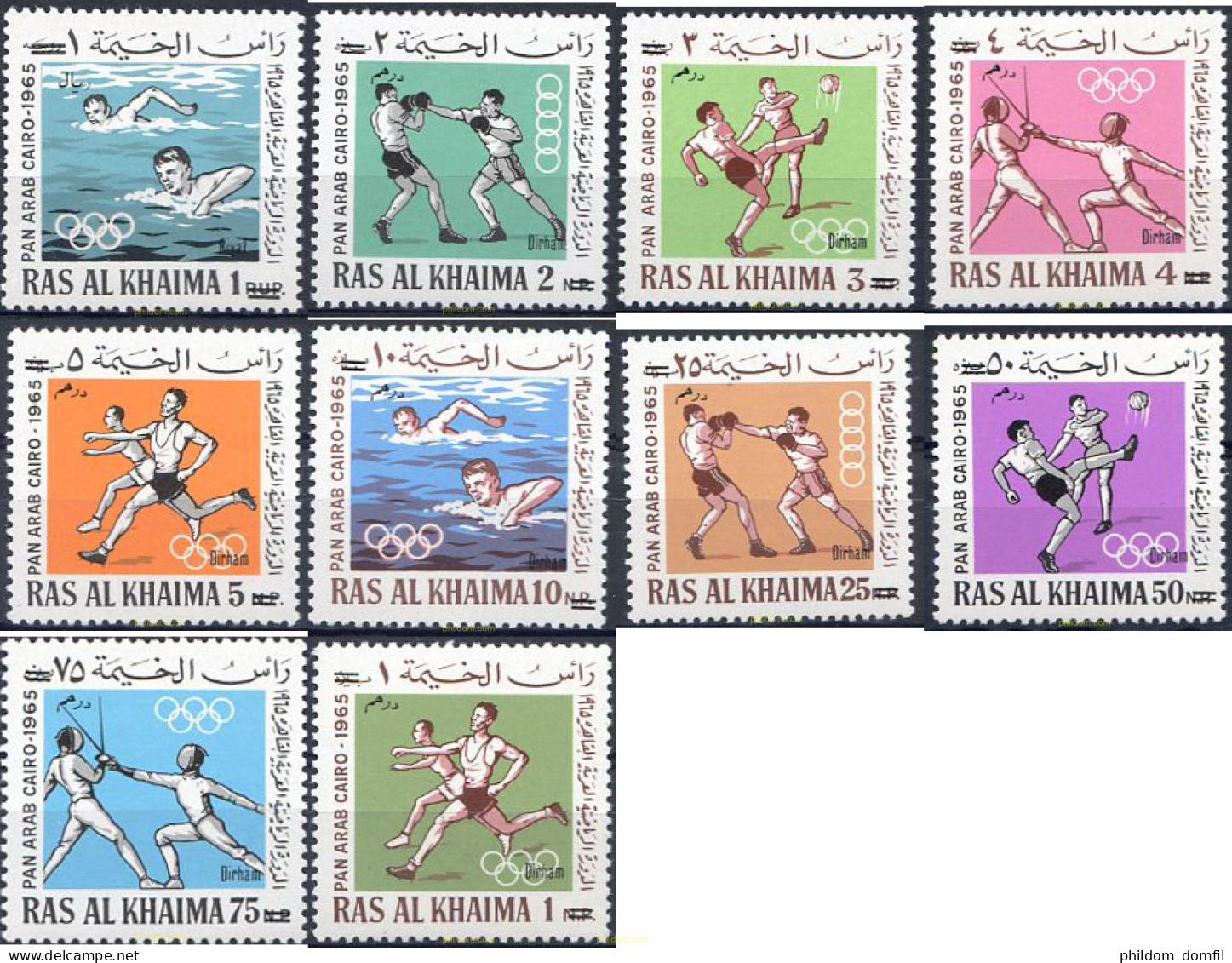 221353 MNH RAS AL KHAIMA 1966 JUEGOS PANARABES EN EL CAIRO - Ra's Al-Chaima