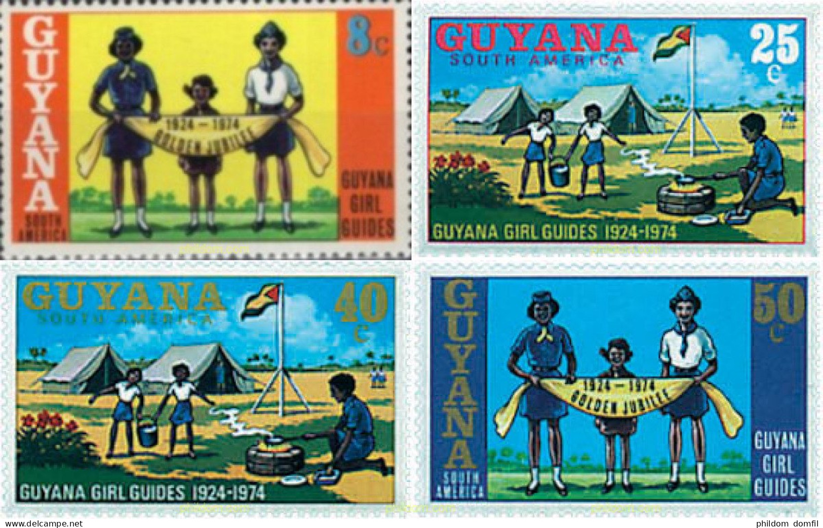 38672 MNH GUYANA 1974 JUBILEO DE ORO DEL ESCULTISMO FEMENINO - Guyane (1966-...)