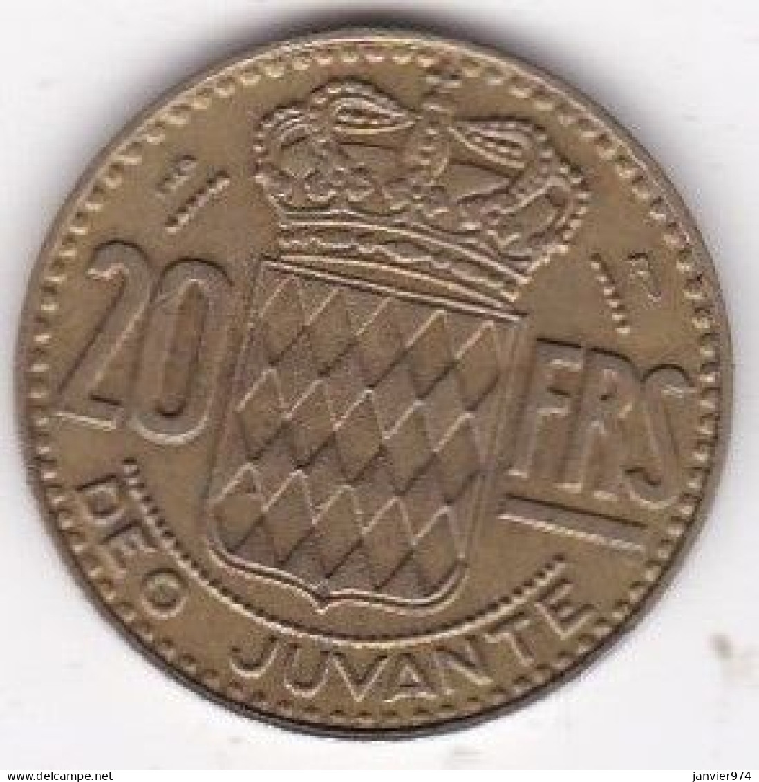 Monaco 20 Francs 1951 Rainier III , En Cupro Aluminium - 1949-1956 Anciens Francs