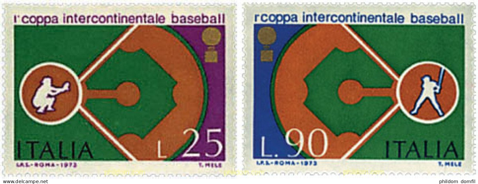 67014 MNH ITALIA 1973 1 COPA INTERCONTINENTAL DE BEISBOL - 1971-80: Mint/hinged