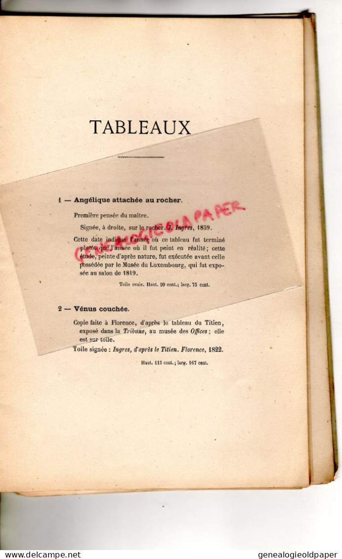 82- MONTAUBAN- 75- PARIS- RARE CATALOGUE VENTE TABLEAUX DESSINS INGRES-PEINTRE-1867- CHARLES PILLET -M. HARO -DROUOT - Historische Dokumente