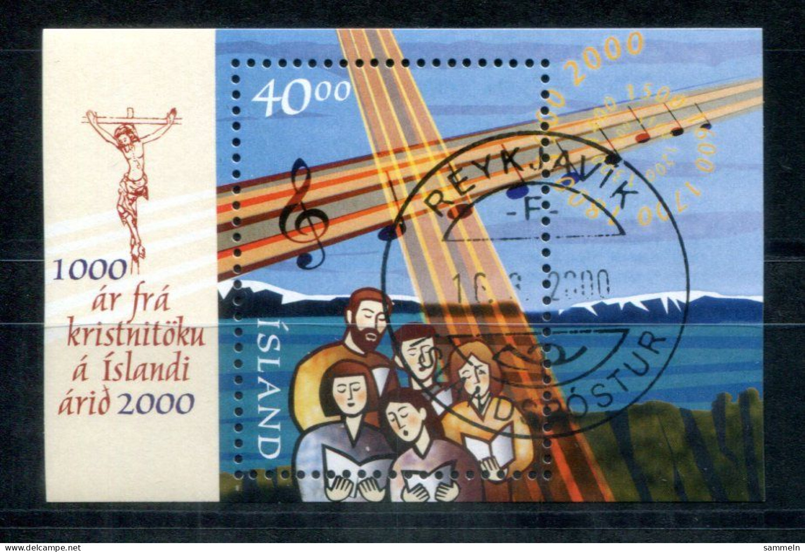 ISLAND Block 25, Bl.25 Canc. - Christentum, Musik, Christianity, Music, Christianisme, Musique  - ICELAND / ISLANDE - Blocchi & Foglietti