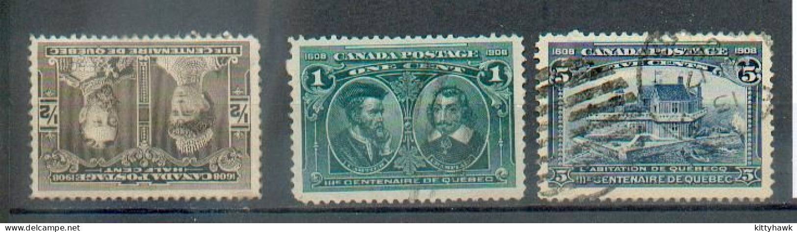 C 158 - CANADA - YT 85 (*) - 86 - 88 ° Obli - Used Stamps