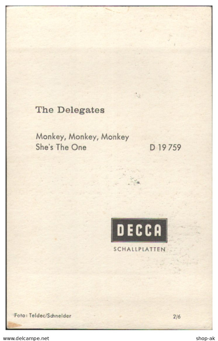 V6267/ The Delegates Beat- Popband Autogramm Autogrammkarte 60er Jahre - Autographes
