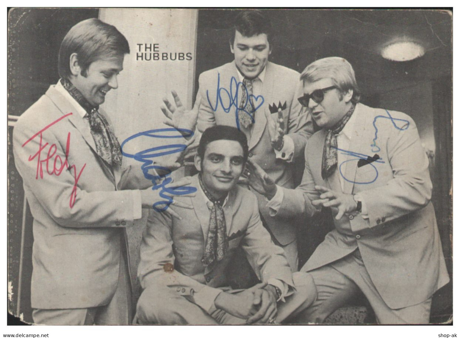 V6271/ The Hubbubs Aus Wien Beat- Popband Autogramm Autogrammkarte 60er Jahre - Autographes