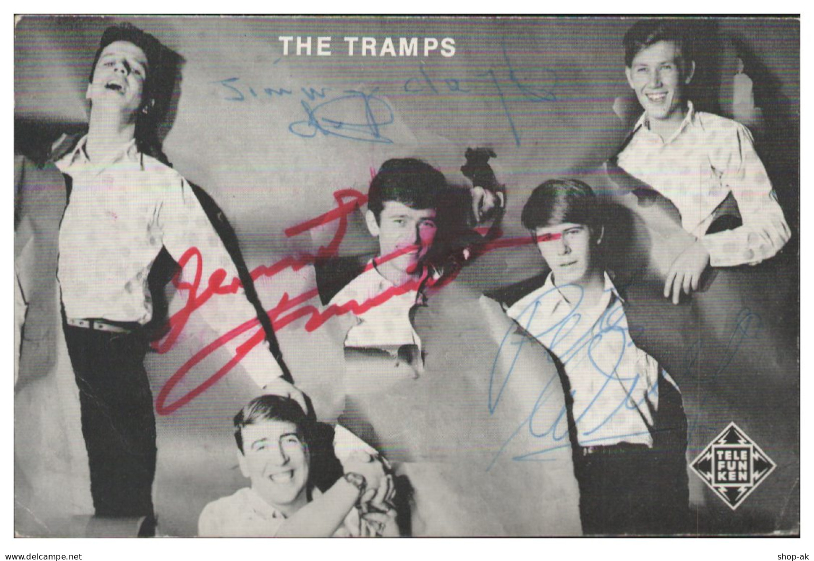 V6265/ The Tramps Aus Hamburg Beat- Popband Autogramm Autogrammkarte 60er Jahre - Autogramme