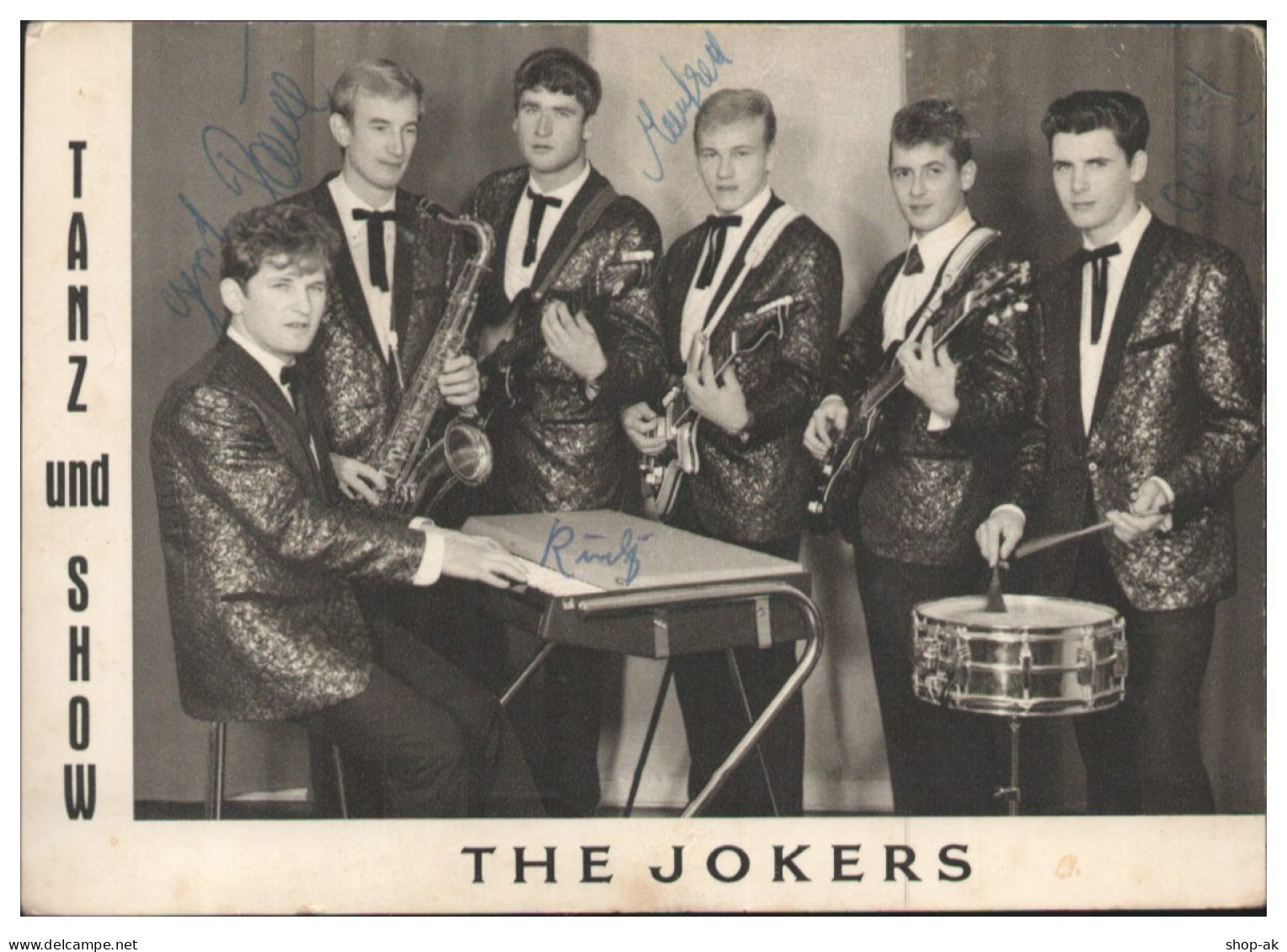 V6280/ The Joker`s Aus Stetten Beat- Popband Autogramm Autogrammkarte 60er Jahre - Autógrafos