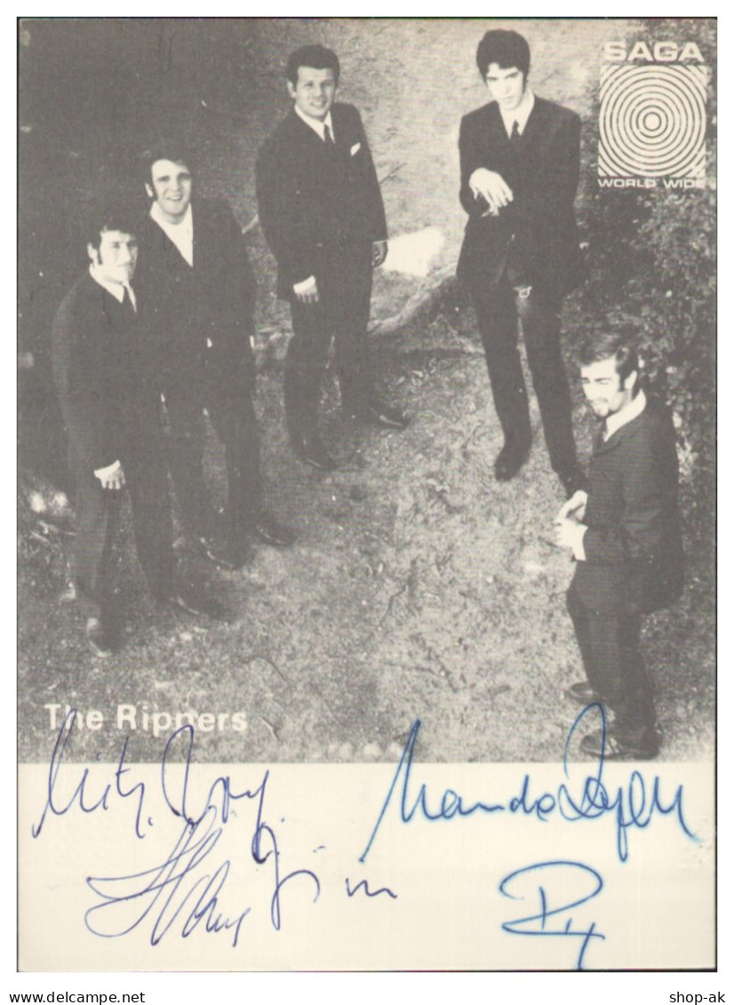 V6286/ The Rippers  Beat- Popband Autogramm Autogrammkarte 60er Jahre - Autógrafos