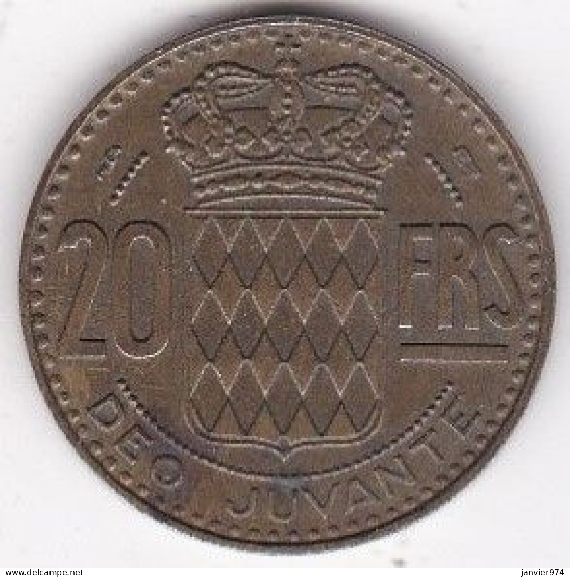 Monaco 20 Francs 1950 Rainier III , En Cupro Aluminium - 1949-1956 Oude Frank