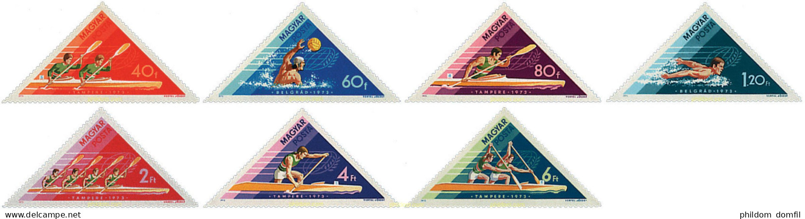 64081 MNH HUNGRIA 1973 CAMPEONATOS DEL MUNDO DE DEPORTES NAUTICOS - Unused Stamps