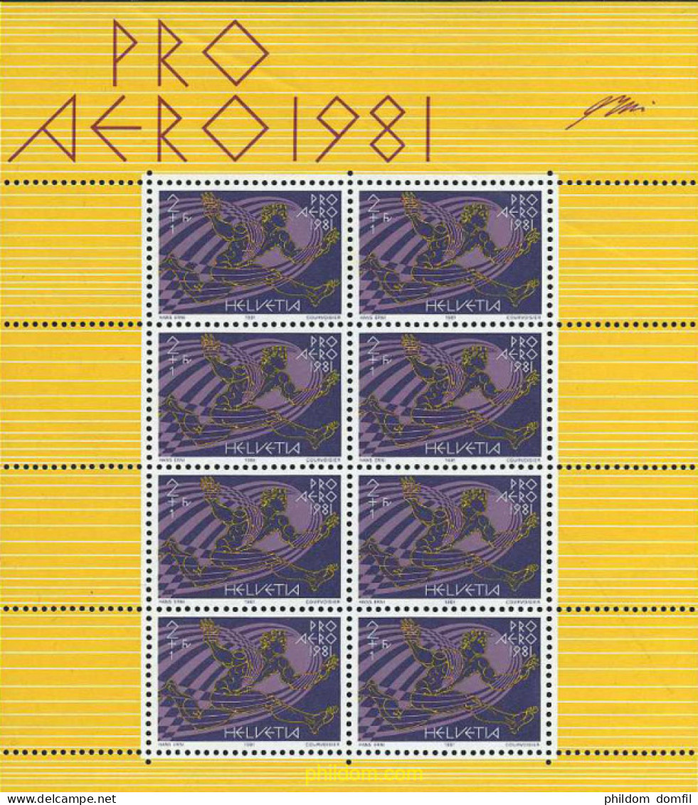 11705 MNH SUIZA 1981 50 ANIVERSARIO DE LA FUNDACION DE LA COMPAÑIA AEREA "SWISSAIR" - Unused Stamps