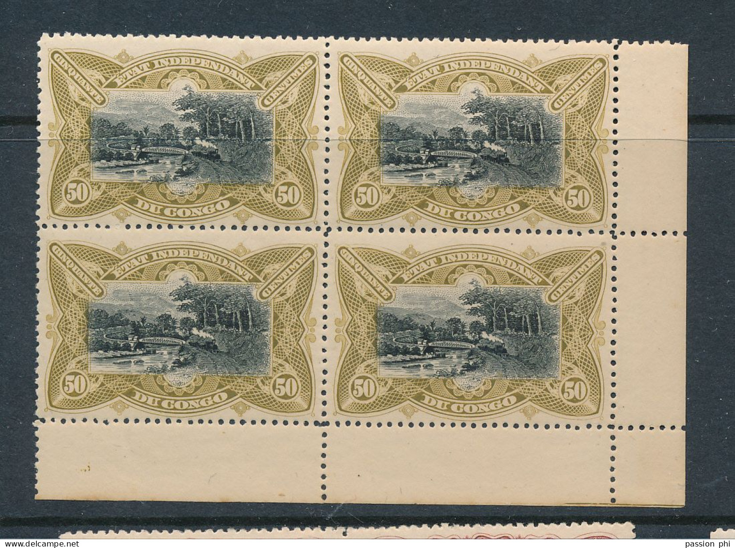 BELGIAN CONGO COB 25 BL.OF 4 MNH - Unused Stamps