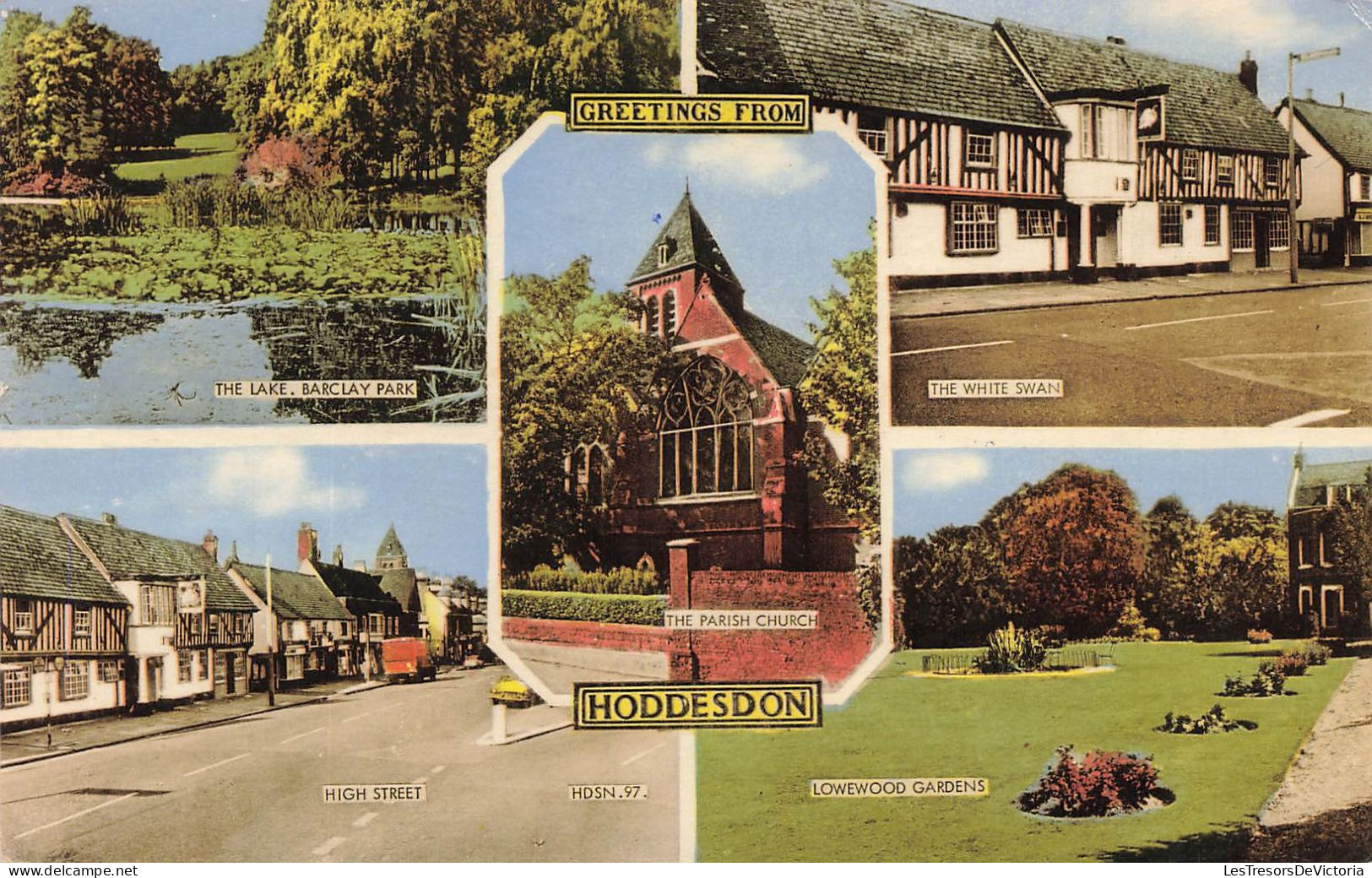 ROYAUME-UNI - Greetings From Hoddesdon - Multi-vues De Différents Endroits - Carte Postale - Hertfordshire