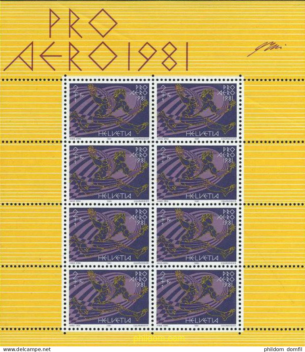11705 MNH SUIZA 1981 50 ANIVERSARIO DE LA FUNDACION DE LA COMPAÑIA AEREA "SWISSAIR" - Unused Stamps