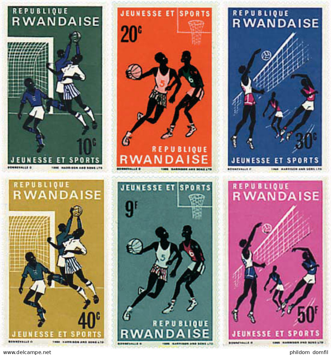 52260 MNH RUANDA 1966 JUVENTUD Y DEPORTE - Ongebruikt