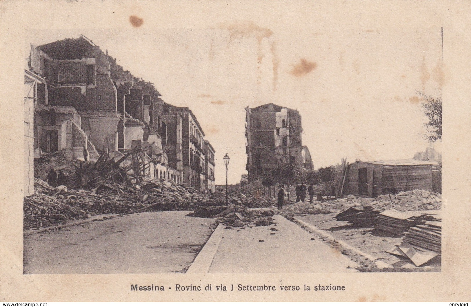 Messina Rovine Di Via I Settembre Verso La Stazione 1910 - Messina
