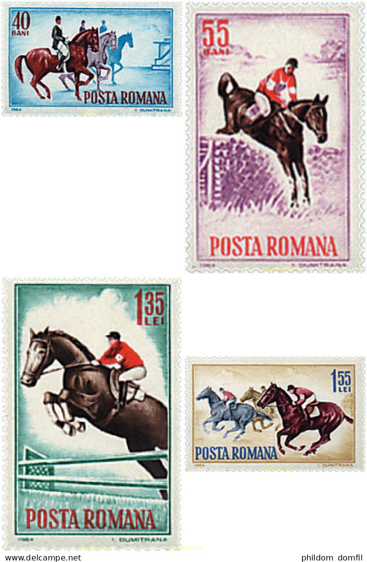 61908 MNH RUMANIA 1964 DEPORTES ECUESTRES - Other & Unclassified