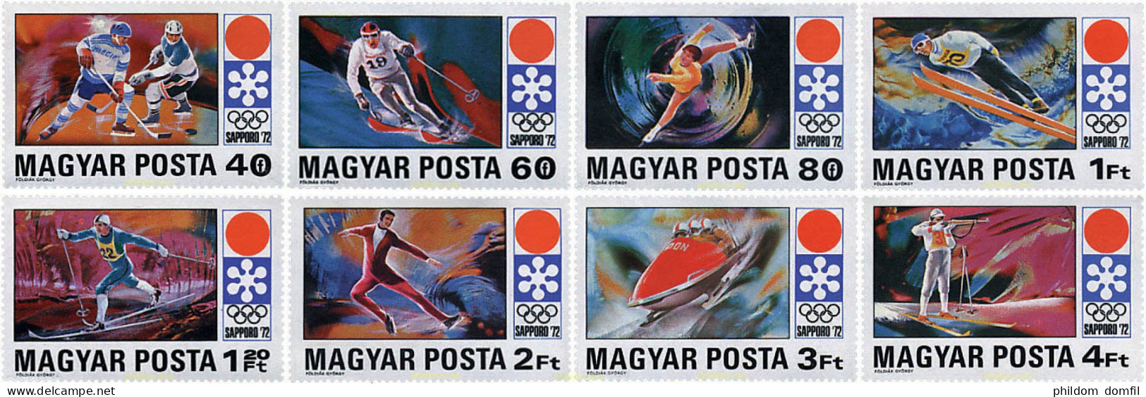 71051 MNH HUNGRIA 1971 11 JUEGOS OLIMPICOS DE INVIERNO SAPPORO 1972 - Unused Stamps