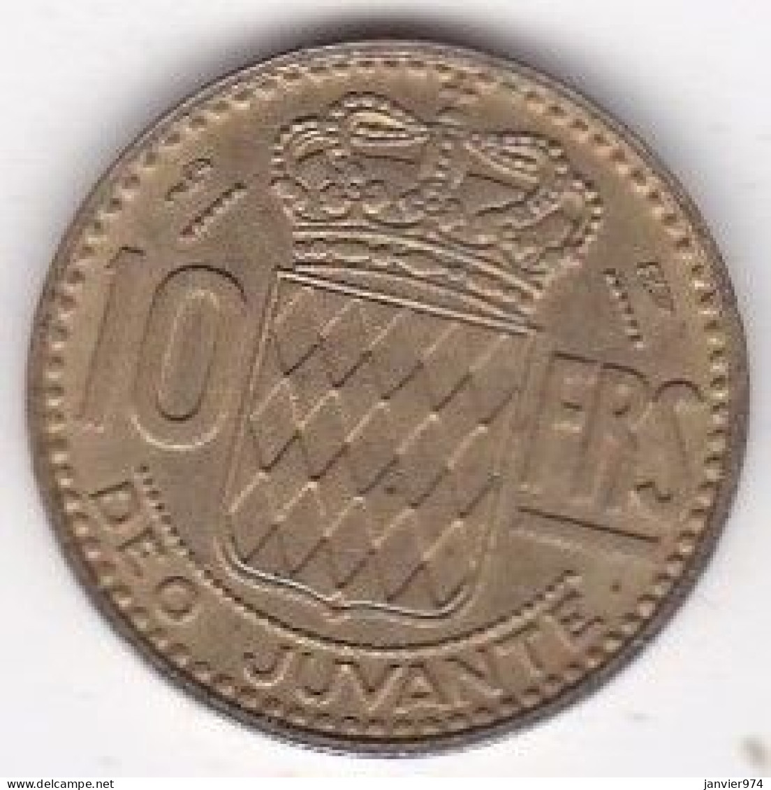 Monaco 10 Francs 1951 Rainier III , En Cupro Aluminium - 1949-1956 Anciens Francs