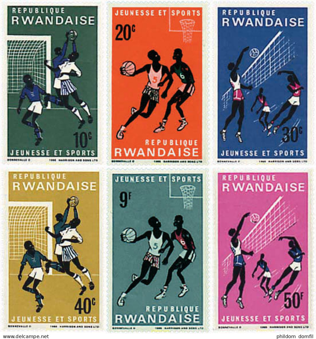 52260 MNH RUANDA 1966 JUVENTUD Y DEPORTE - Nuevos