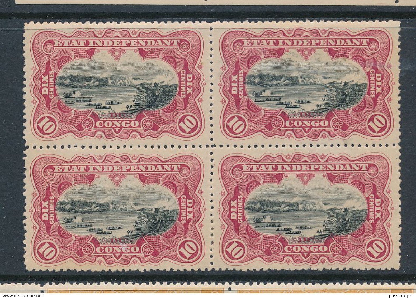 BELGIAN CONGO COB 19 BL.OF 4 LH - Unused Stamps
