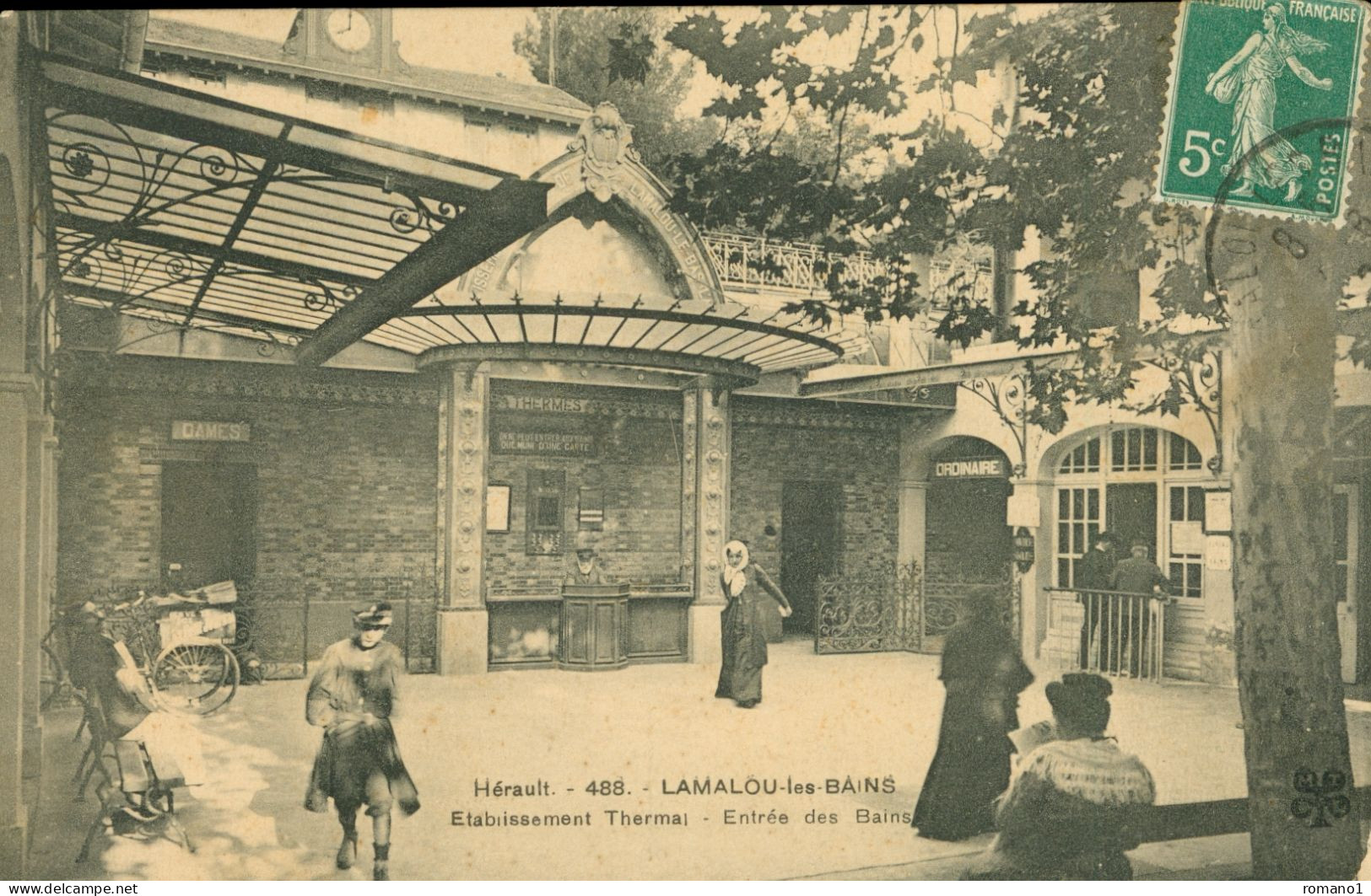 34 )   LAMALOU Les BAINS  -  Etablissement Des Bains  -  Entrée Des Bains - Lamalou Les Bains