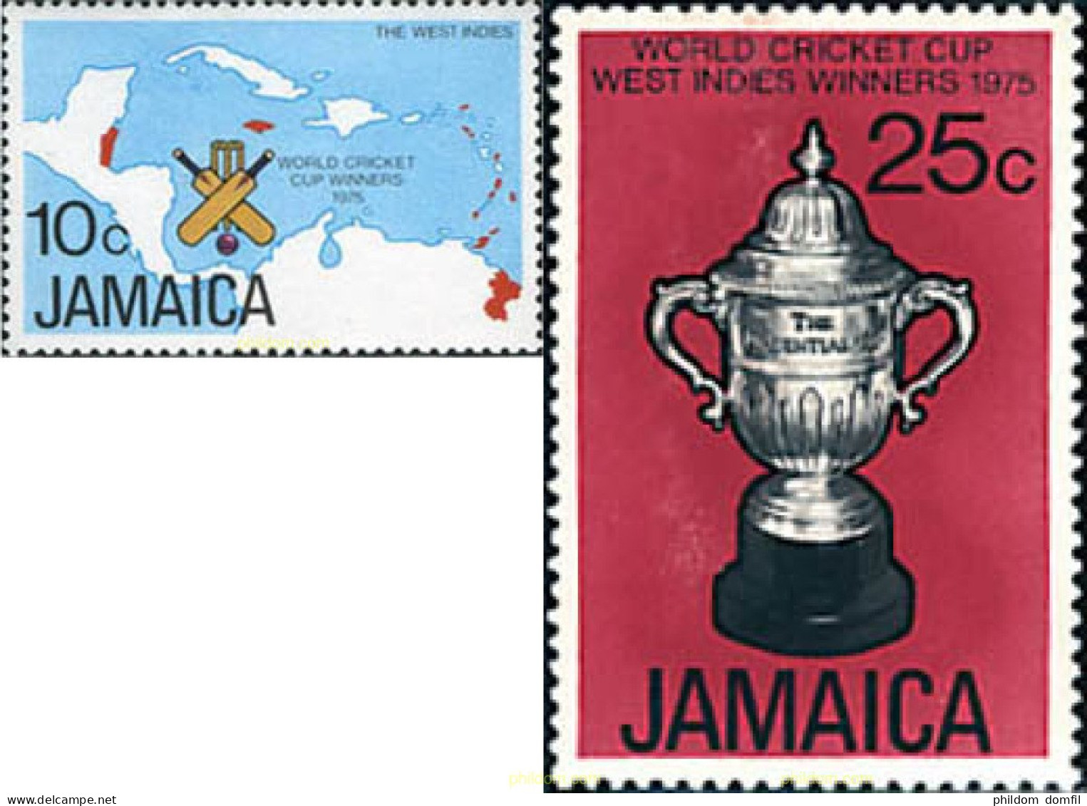 36276 MNH JAMAICA 1976 COPA DEL MUNDO DE CRICKET - Jamaica (1962-...)