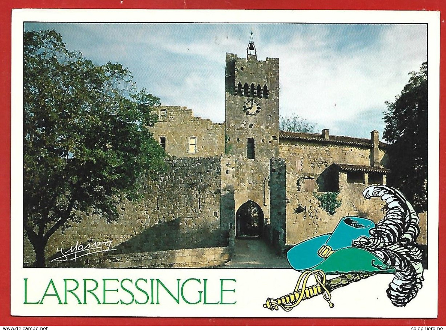 Larressingle (32) Village Fortifiée Du XIIIe S. Les Remparts Et La Tour De La Porte D'entrée 2scans - Autres & Non Classés