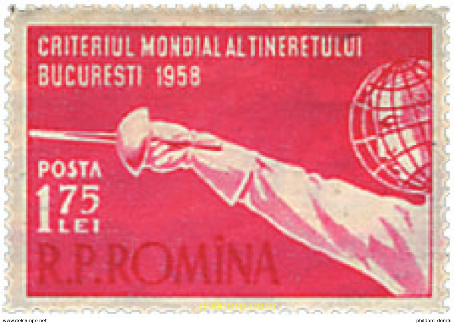 61875 MNH RUMANIA 1958 CRITERIUM MUNDIAL DE ESGRIMA. - Andere & Zonder Classificatie