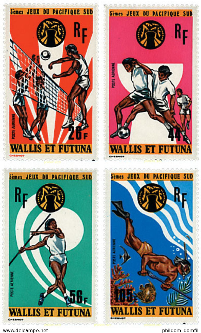 36722 MNH WALLIS Y FUTUNA 1975 5 JUEGOS DEPORTIVOS DEL PACIFICO SUR - Unused Stamps