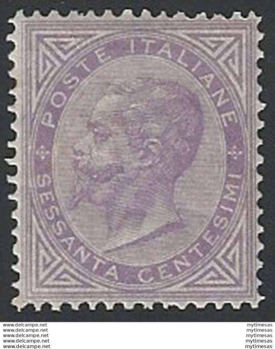 1863-65 Italia VE II 60c. Lilla Londra Bc MNH Sassone N. L21 - Andere & Zonder Classificatie