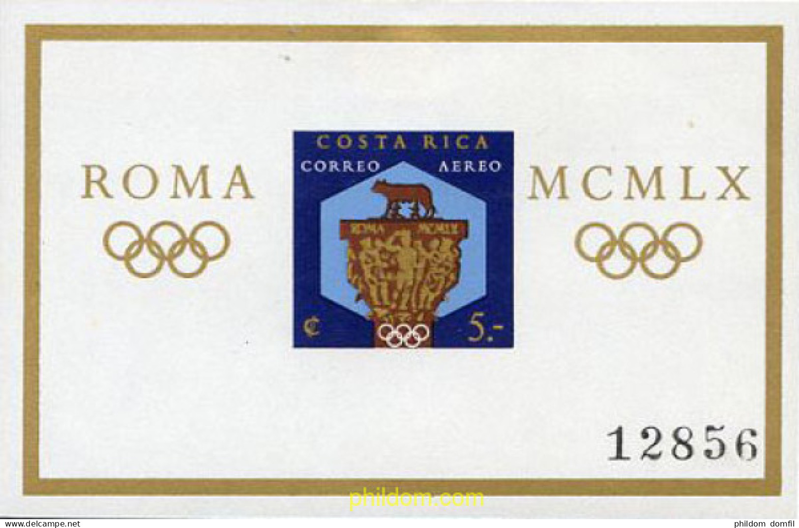 13311 MNH COSTA RICA 1960 17 JUEGOS OLIMPICOS VERANO ROMA 1960 - Costa Rica