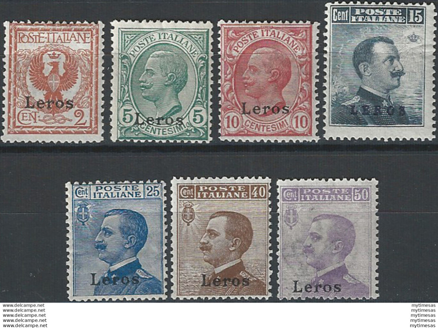 1912 Egeo Lero Ordinaria 7v. MNH Sassone N. 1/7 - Altri & Non Classificati