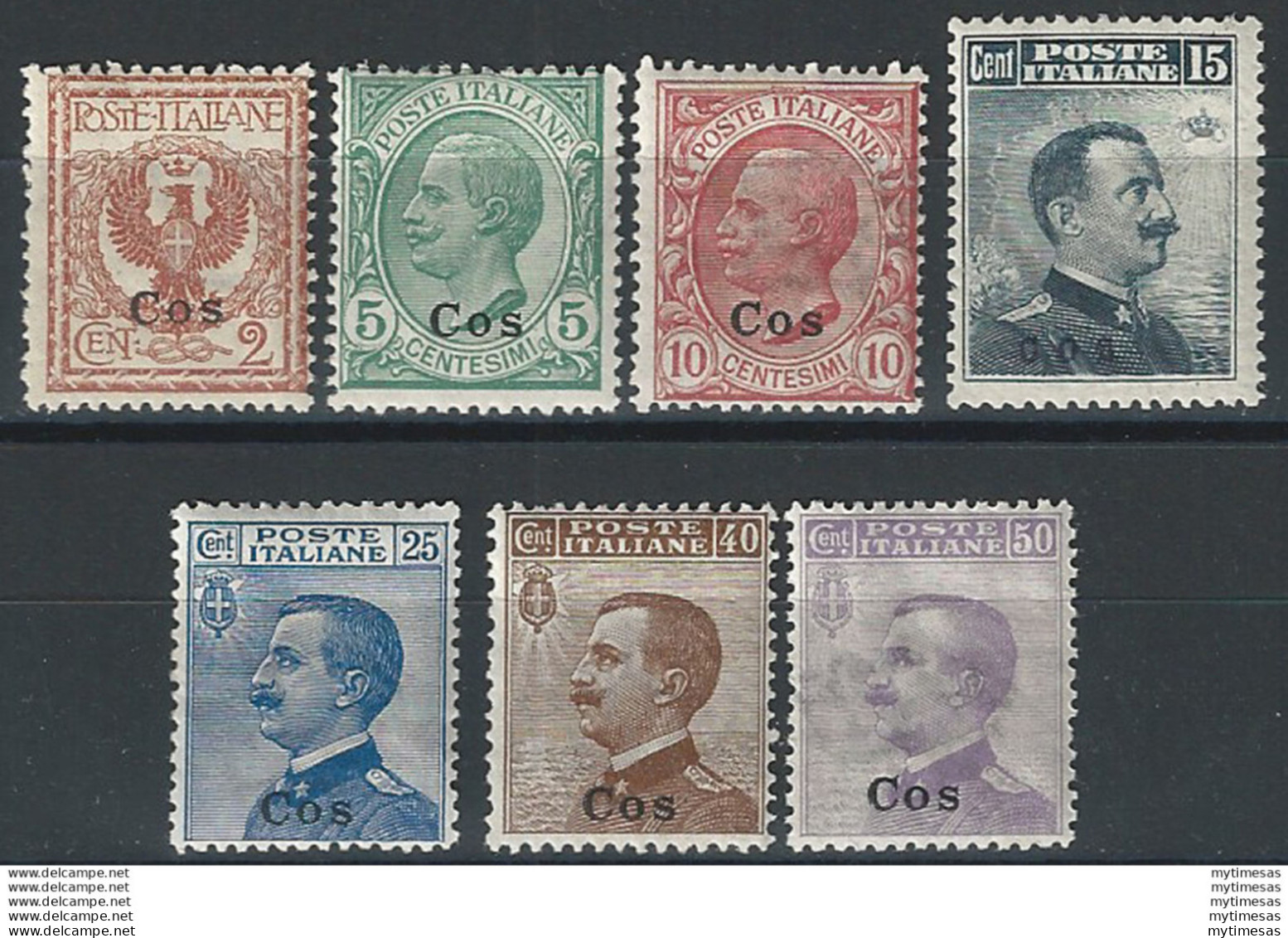 1912 Egeo Coo Ordinaria 7v. MNH Sassone N. 1/7 - Sonstige & Ohne Zuordnung