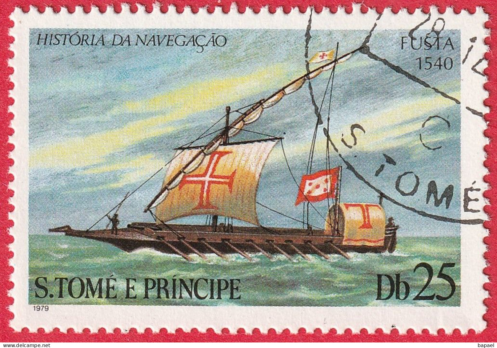 N° Yvert & Tellier 571 - Sao Tomé-et-Principe (1979) (Oblitéré) - Navigation Maritime - Caravelle ''Fusta'' - Sao Tome And Principe