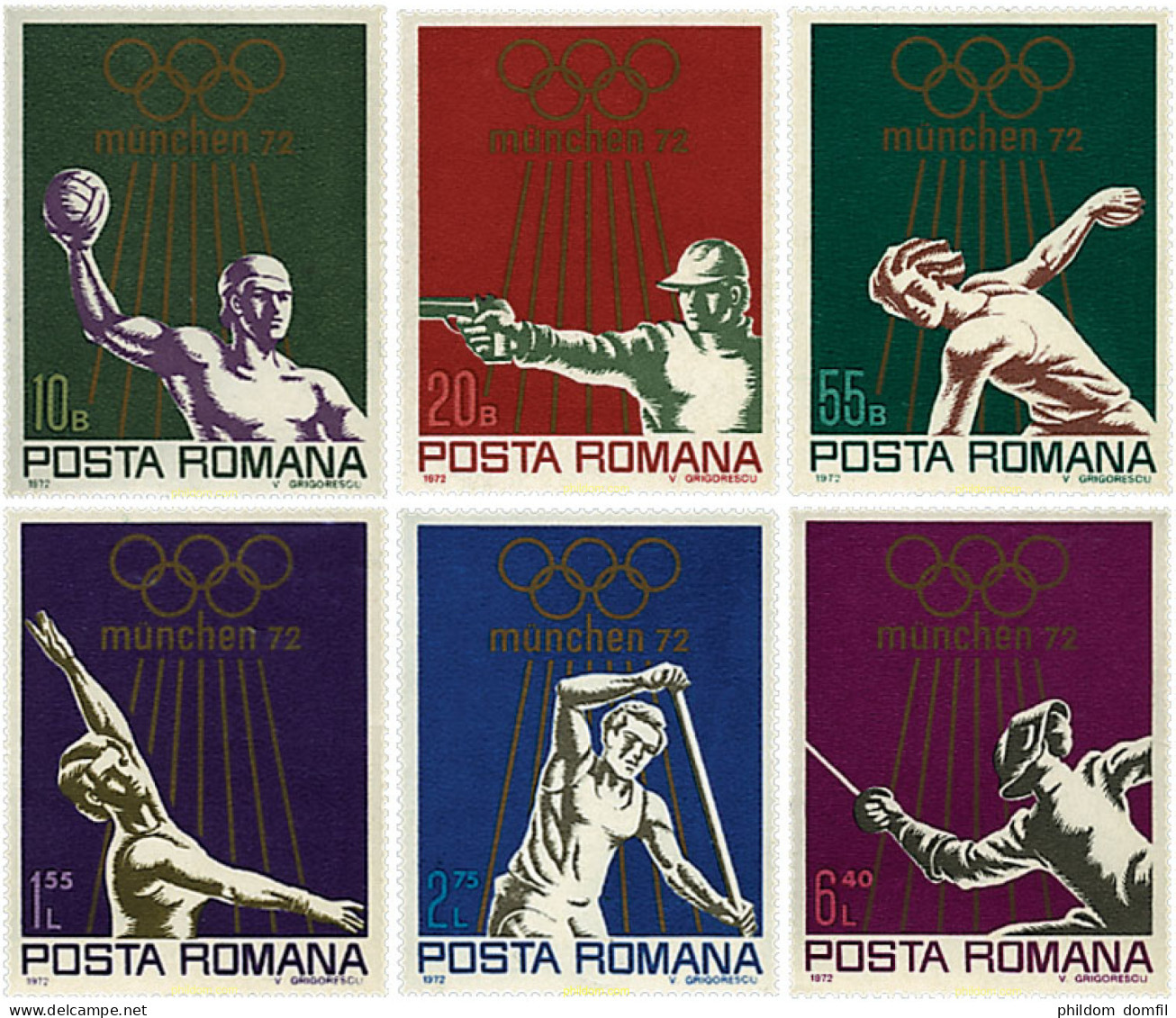 61961 MNH RUMANIA 1972 20 JUEGOS OLIMPICOS VERANO MUNICH 1972 - Altri & Non Classificati