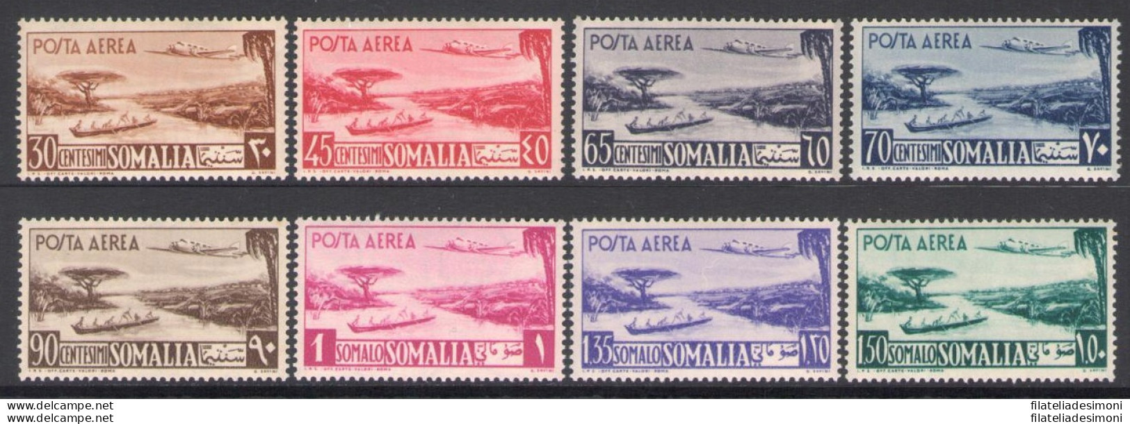 1950-51 Somalia Afis - Sassone Posta Aerea N 1/8 - Serie Non Completa - MNH** - Somalië