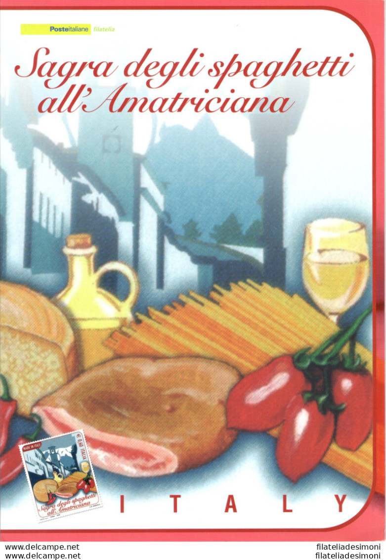 2008 Italia - Repubblica, Folder - Spaghetti Amatriciana N. 183 - MNH** - Pochettes