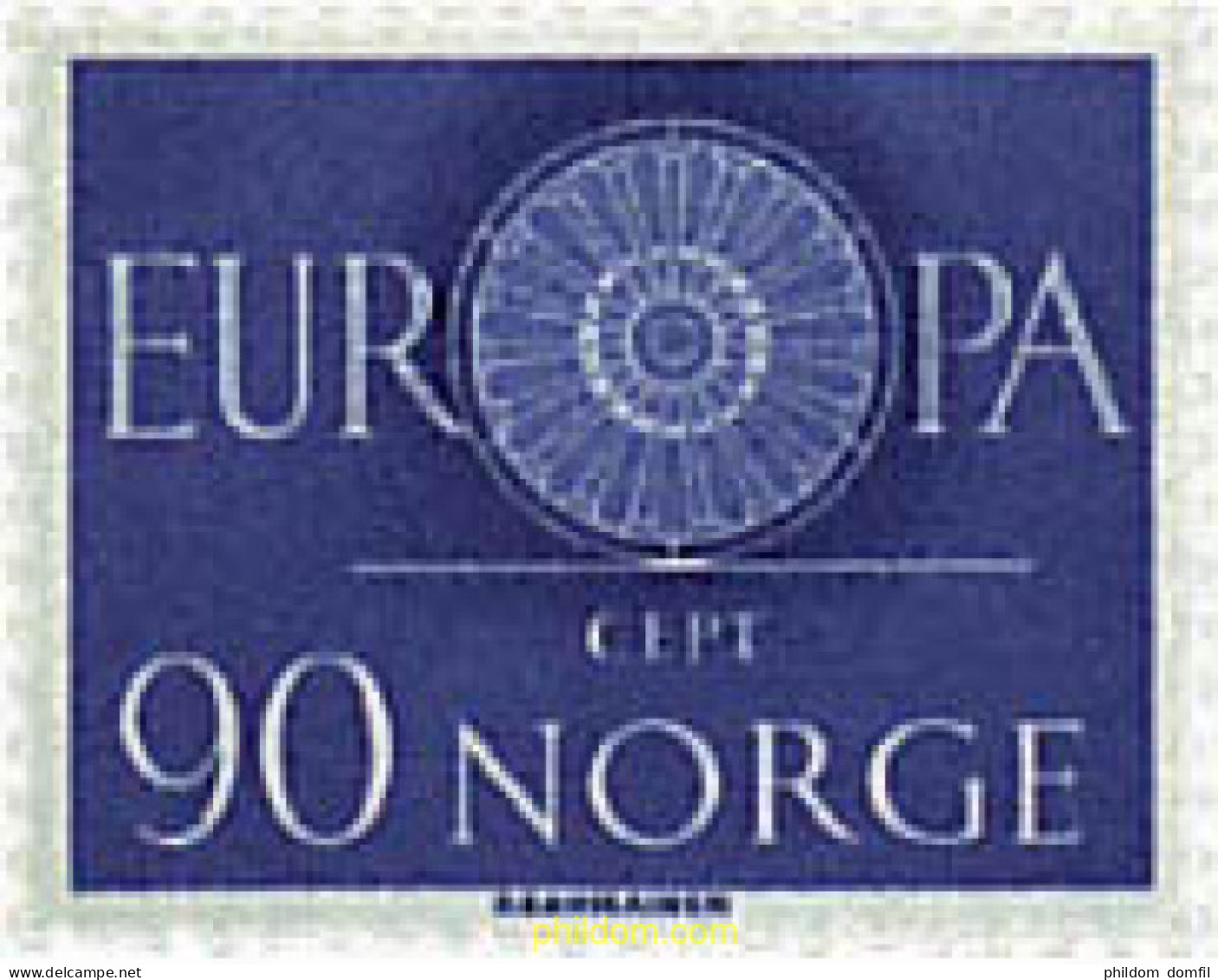 62049 MNH NORUEGA 1960 EUROPA CEPT. RUEDA CON 19 RADIOS - Unused Stamps